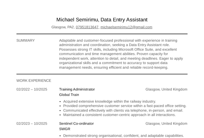 complete all business administration duties